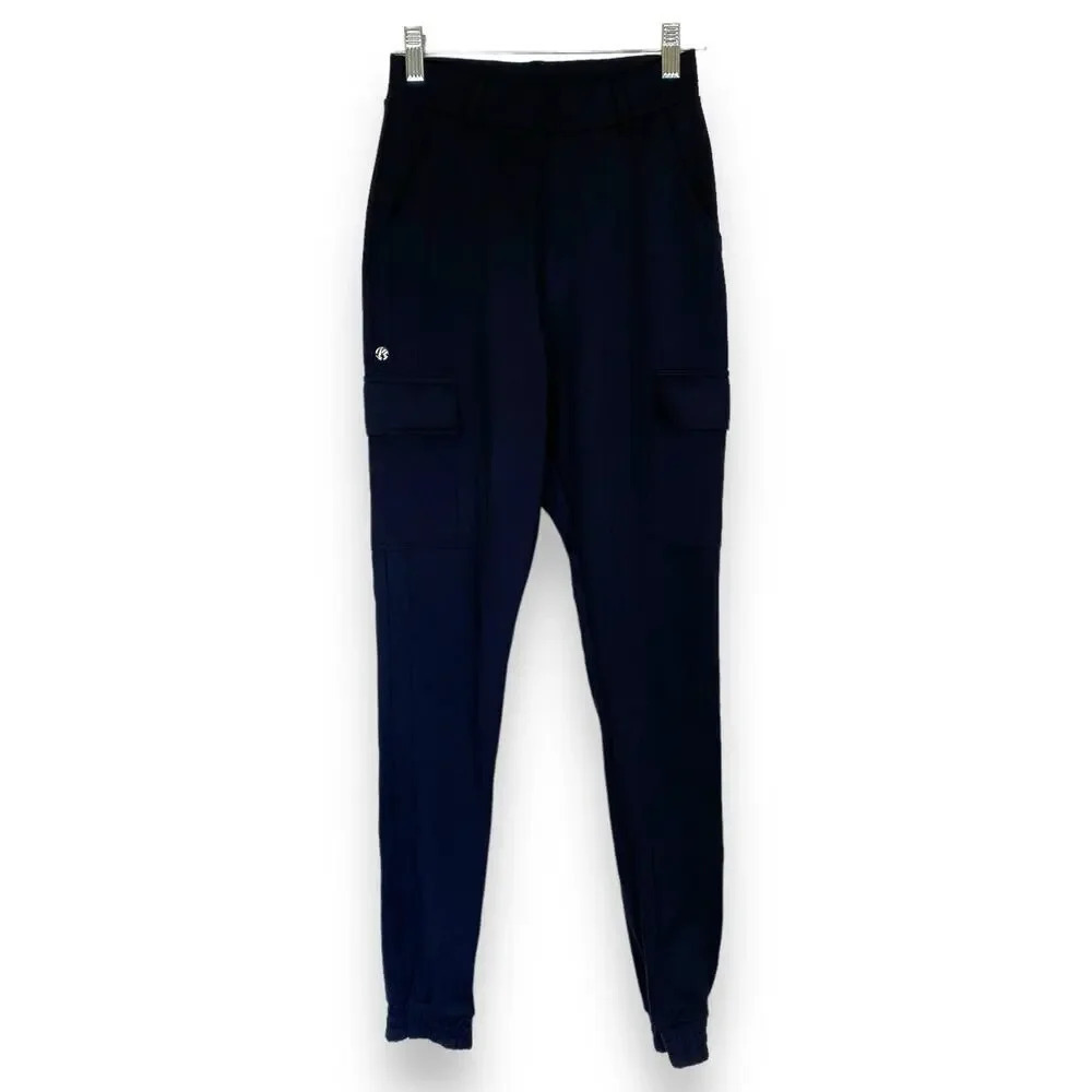 BUFFBUNNY Presidential Cargo Pants Black Technical Size XS Sleek Stretchy Jogger